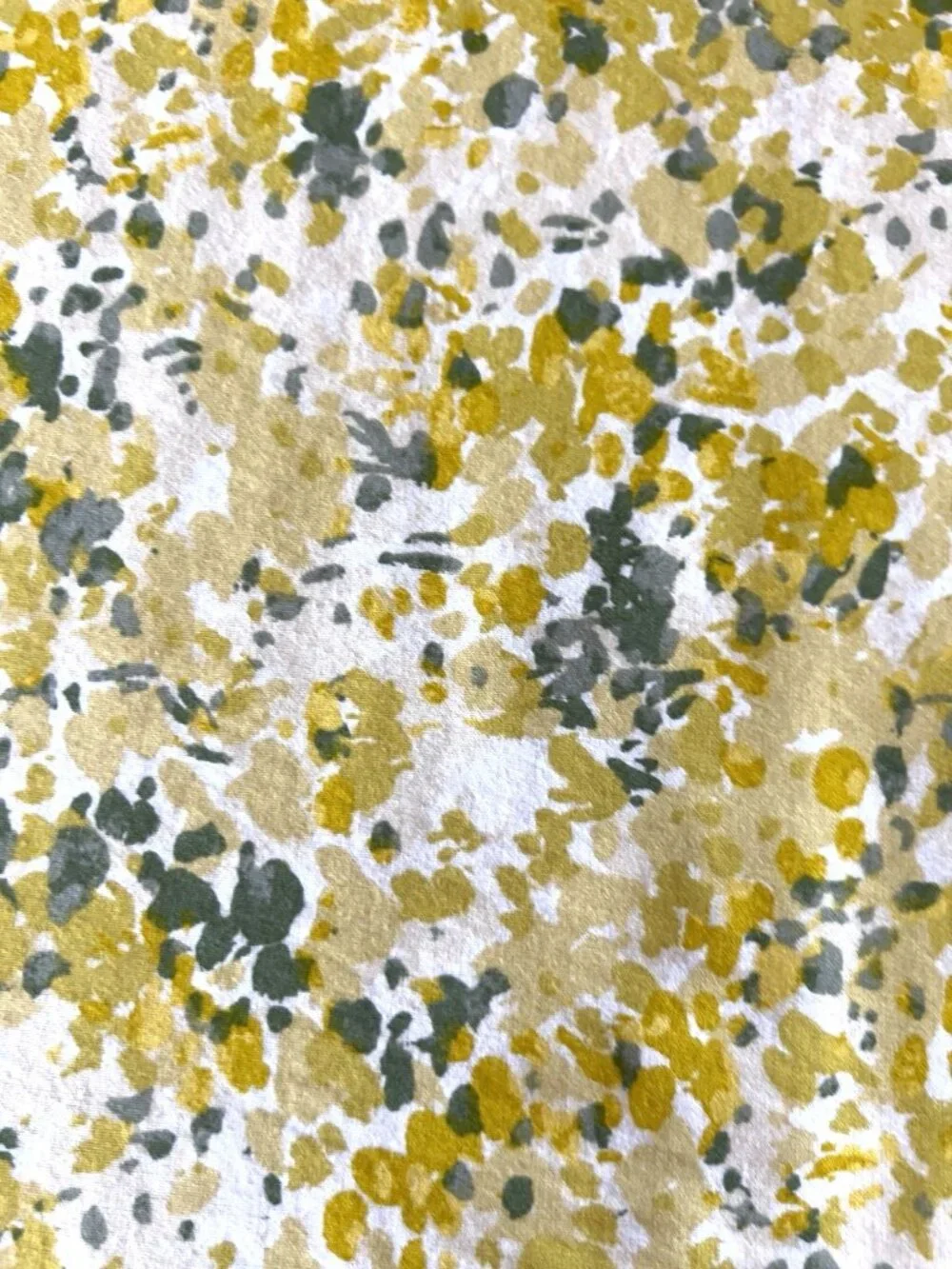 Threshold Full/Queen 100% Organic Cotton Flat Sheet Green Yellow Impressionistic
